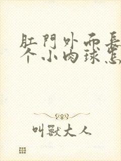 肛门外面长了一个小肉球怎么回事封面