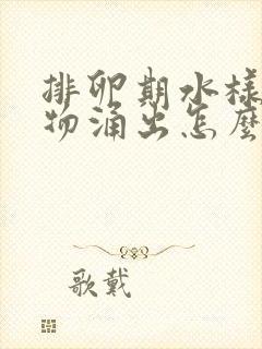 排卵期水样分泌物涌出怎么办封面