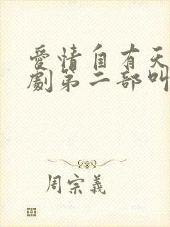 爱情自有天意短剧第二部叫什么