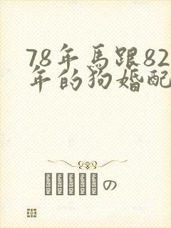 78年马跟82年的狗婚配怎么样