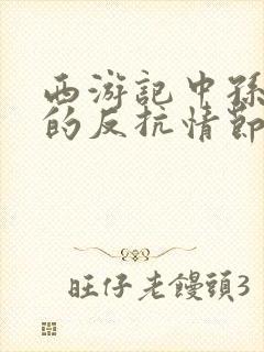 西游记中孙悟空的反抗情节