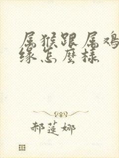 属猴跟属鸡的姻缘怎么样