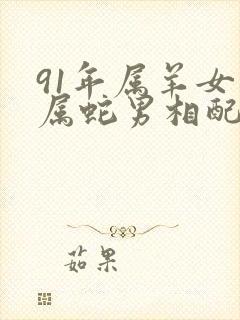 91年属羊女和属蛇男相配吗