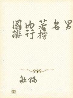 国内著名男演员排行榜封面