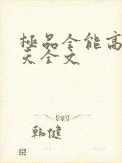 极品全能高手夏天全文