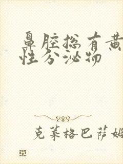 鼻腔总有黄色粘性分泌物