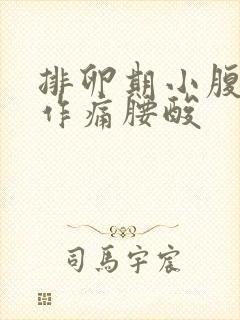 排卵期小腹隐隐作痛腰酸封面