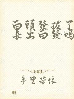 白头发拔了还会长出白发吗