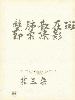 双肺散在斑片结节索条影