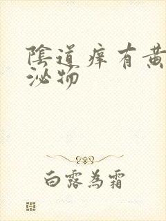 阴道痒有黄色分泌物