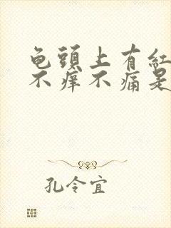 龟头上有红点点不痒不痛是怎么回事