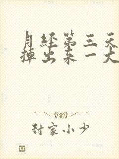 月经第三天突然掉出来一大块血块