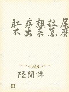 肚疼想拉屎又拉不出来怎么回事