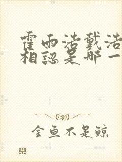 霍雨浩戴浩父子相认是哪一集