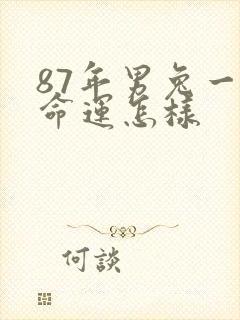 87年男兔一生命运怎样