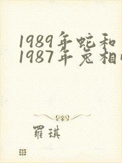 1989年蛇和1987年兔相配吗封面
