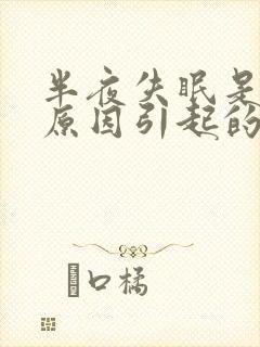 半夜失眠是什么原因引起的