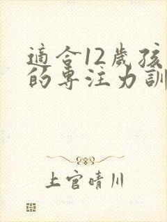 适合12岁孩子的专注力训练