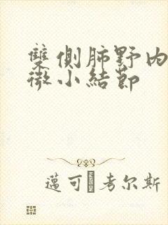 双侧肺野内散在微小结节