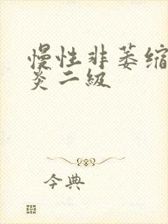 慢性非萎缩性胃炎二级封面