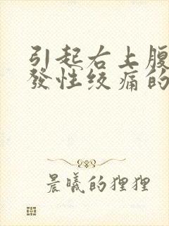 引起右上腹部阵发性绞痛的疾病有