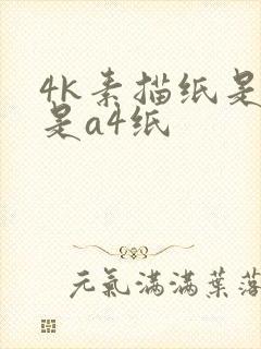 4k素描纸是不是a4纸