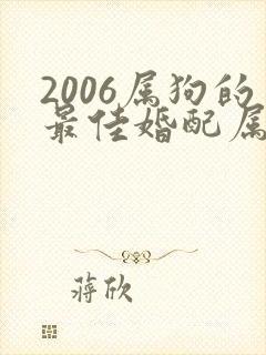 2006属狗的最佳婚配属相是什么