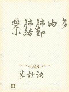 双肺肺内多发微小结节