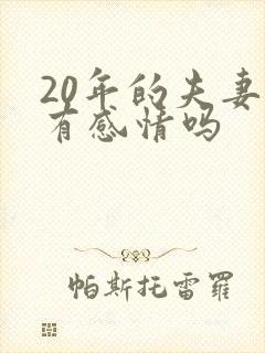 20年的夫妻还有感情吗