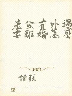 老公有外遇坚持要离婚怎么办