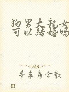 狗男大龙女6岁可以结婚吗封面