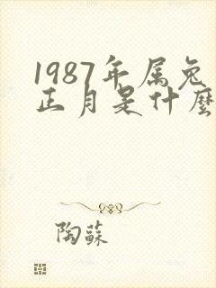 1987年属兔正月是什么命运封面