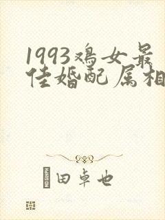 1993鸡女最佳婚配属相是什么