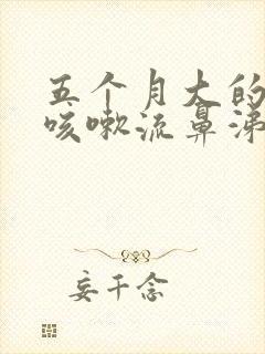 五个月大的婴儿咳嗽流鼻涕怎么办