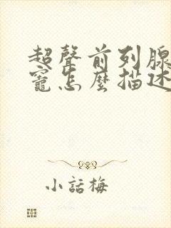 超声前列腺钙化灶怎么描述