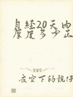 月经20天内膜厚度多少正常封面