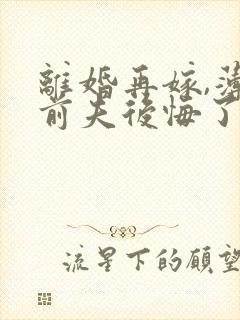 离婚再嫁,薄情前夫后悔了完整版短剧