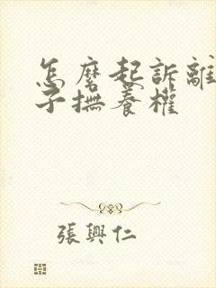 怎么起诉离婚孩子抚养权