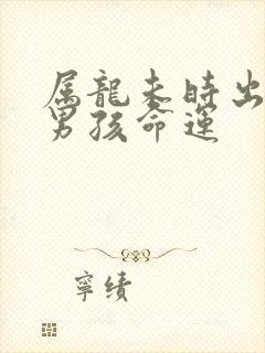 属龙未时出生的男孩命运