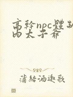 高干npc体制内太子爷