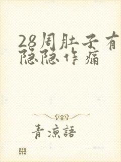 28周肚子有点隐隐作痛封面