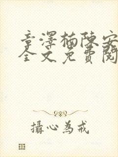 章泽楠陈安小说全文免费阅读