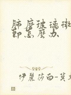 肺磨玻璃微小结节怎么办封面