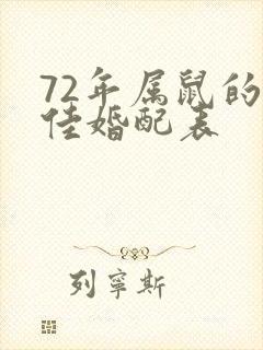 72年属鼠的最佳婚配表封面