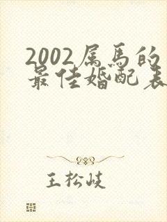 2002属马的最佳婚配表封面