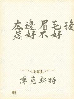 左边眉毛后面有痣好不好