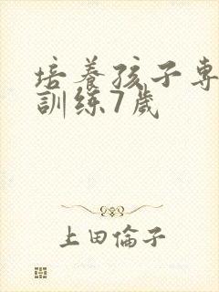 培养孩子专注力训练7岁