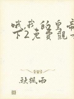 哦,我的皇帝陛下2免费观看封面