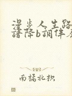 漫步人生路动态谱降b调伴奏