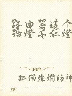 路由器这个光信号灯亮红灯怎么搞封面